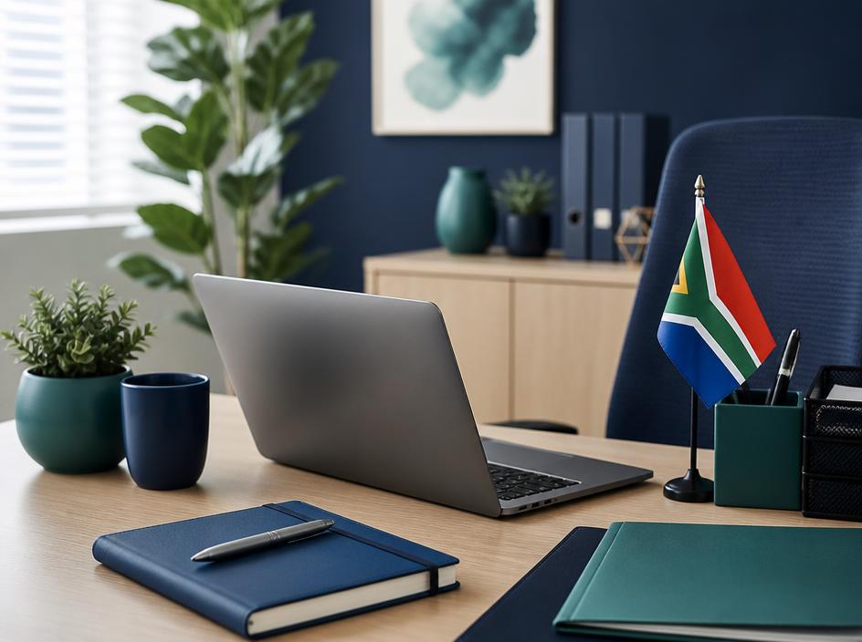 Professional South African office workspace